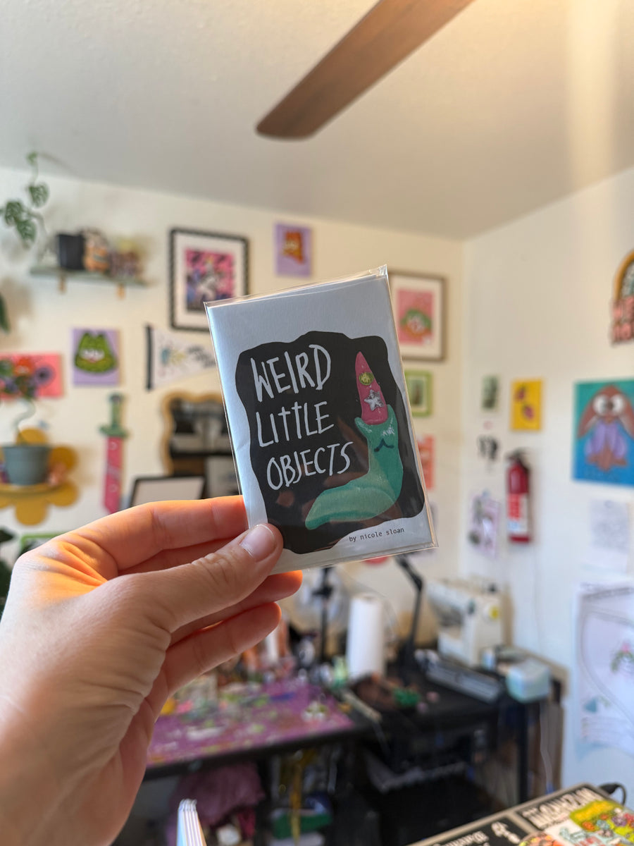 Weird Little Objects by Nicole mini zine, 3x2 inches – Drawings By