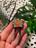 Orc Girl Bolo Ties - Hand Drawn - Purple, Green or Red.