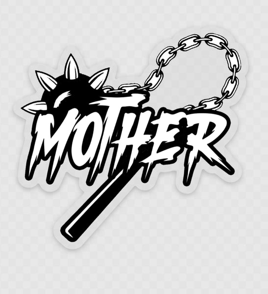 Mother Morningstar Flail sticker, clear 3x3 inch Sticker