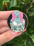 Up All Night Mum Nursing / Pumping Tattoo hard enamel pin. 1.75 inches in size. Extra large pin.