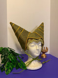 Handmade Clown and Princess Hat, velvet and trim - not perfect