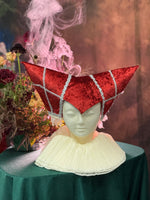 Handmade Clown and Princess Hat, velvet and trim - not perfect