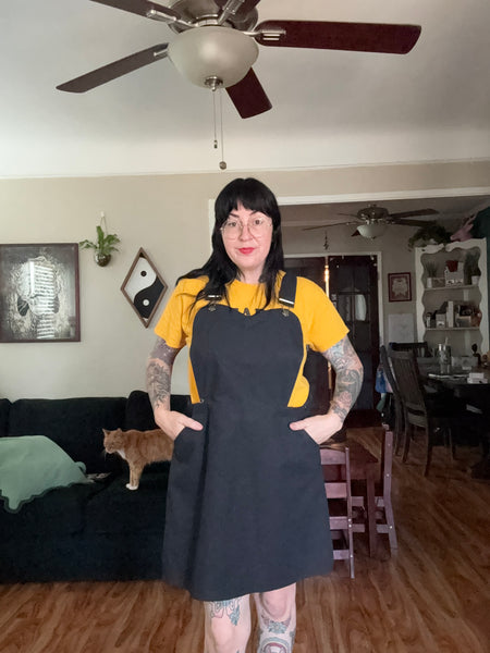 Handmade by Allihalla Black Heart Jumper dress xl (retails $160+ allihalla.com).