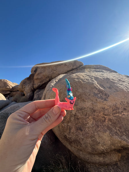 A Weird Little Object 13, lost pink cat FOUND