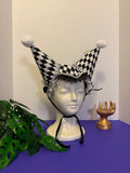 Handmade Clown and Princess Hat, velvet and trim - not perfect