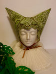 Handmade Clown and Princess Hat, velvet and trim - not perfect