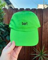 PRESALE bart - neon green and black embroidery hat - BRAT inspired