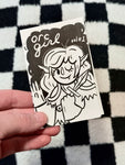 Orc Girl 6 page mini zine, 3x2 nches