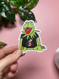 Vampire Frog vinyl sticker, 2.47" x 3"