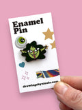 Orc Girl Enamel Pin, 1.25 inches