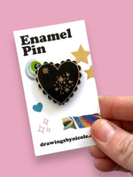 Heart Enamel Pin, 1.25 inches