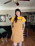Handmade by Allihalla Tan Heart Jumper dress xl (retails $160+ allihalla.com).