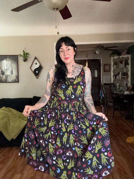Nooworks naomi hand and eye print xl dress worn once  (retail $172)