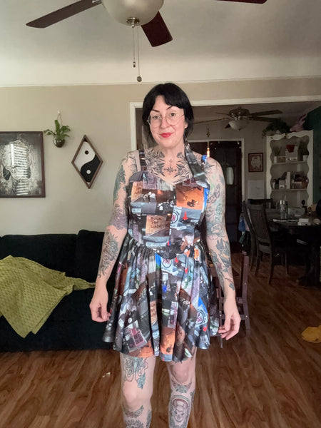 a fashion brand garbage photography skater dress size XL (new with tags).