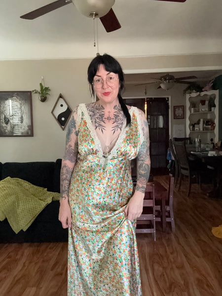 Wild Fable shiny silk floral dress new with tags ($35) XL