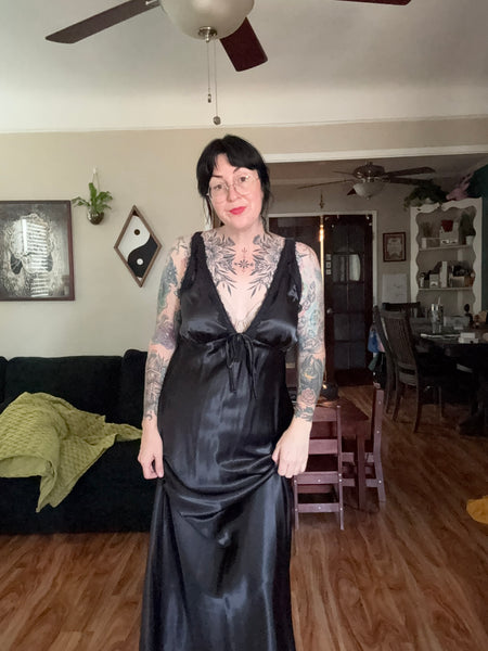 Wild Fable shiny silk black dress new with tags ($35) XL