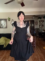 Retro stretch wiggle skater dress size large
