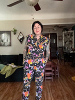 Nooworks Smiley Rainbow Pride jumpsuit xl stretch cotton Ash and Chess  (retail $211)
