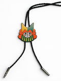 Presale Clown Bolo Tie, hand drawn clown princess hard enamel and pu rope