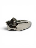 Whimsical and Mean Star shaped signet stainless steel ring or gold plated