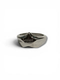 Whimsical and Mean Star shaped signet stainless steel ring or gold plated
