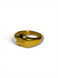 Whimsical and Mean Star shaped signet stainless steel ring or gold plated