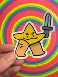 Star with Sword sticker by Wheezing Out Cheese