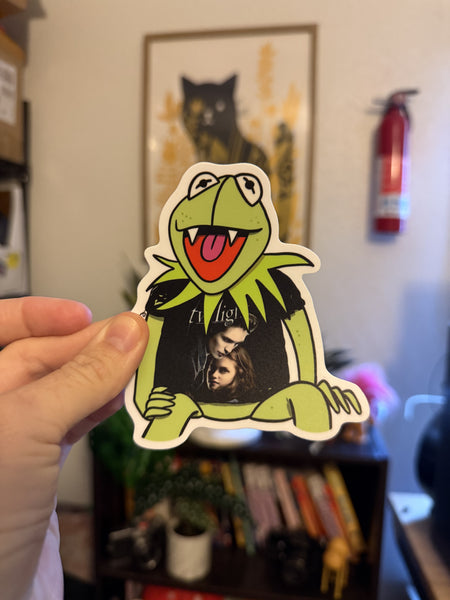 XL Vampire Frog vinyl sticker, 4 inches