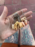 Tooth and Bones Keychains - Lacey’s Corner (bonus cat hair!)