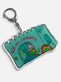 All are Welcome Keychain, goblin Witch XL at 4 inches
