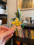 Star with Sword sticker by Wheezing Out Cheese