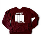 Burgundy Joann Flag punk soft fleece crewneck sweater, unisex