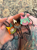 Clown Bolo Tie XL size, hand drawn clown princess hard enamel and pu rope