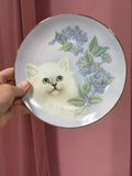 Forget me Not, Vintage Petals And Purrs Plate By Bob Harrison Hamilton Collection