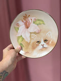 Golden Fancy, Vintage Petals And Purrs Plate By Bob Harrison Hamilton Collection