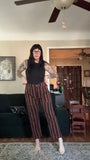 Petite Hemmed Large Black and Brown Big Bud Press Work Pants. Like new, never really worn.