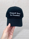 Chappell Roan for President hat in black or pink/red wash