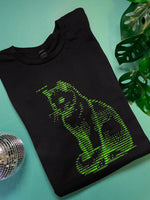 Ascii Cat by Terminal Research on unisex t-shirt printed by Nicole