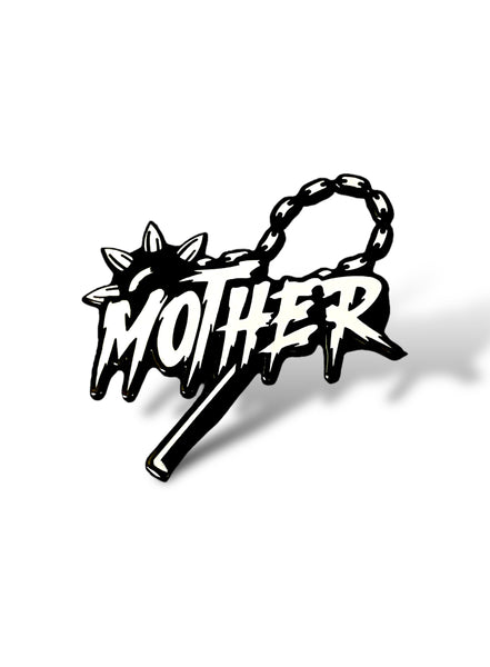 Weird Mother Morningstar Flail / Mace deluxe hard enamel pin