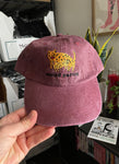 Weird Parent Leopard on Pigment Dye Twill Dad baseball hat, mineral wine color