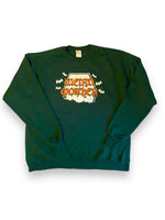 LIMITED Weird Mother Tombstone dark forrest green sweater with white ink, unisex sizes (Printed by Nicole).