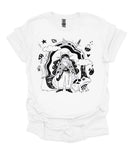 Imaginary Friends LARPing shirt, printed on white softstyle unisex shirt - Printed by Nicole