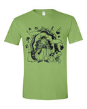 Imaginary Friends LARPing shirt on Kiwi green, softstyle unisex shirt - Printed by Nicole