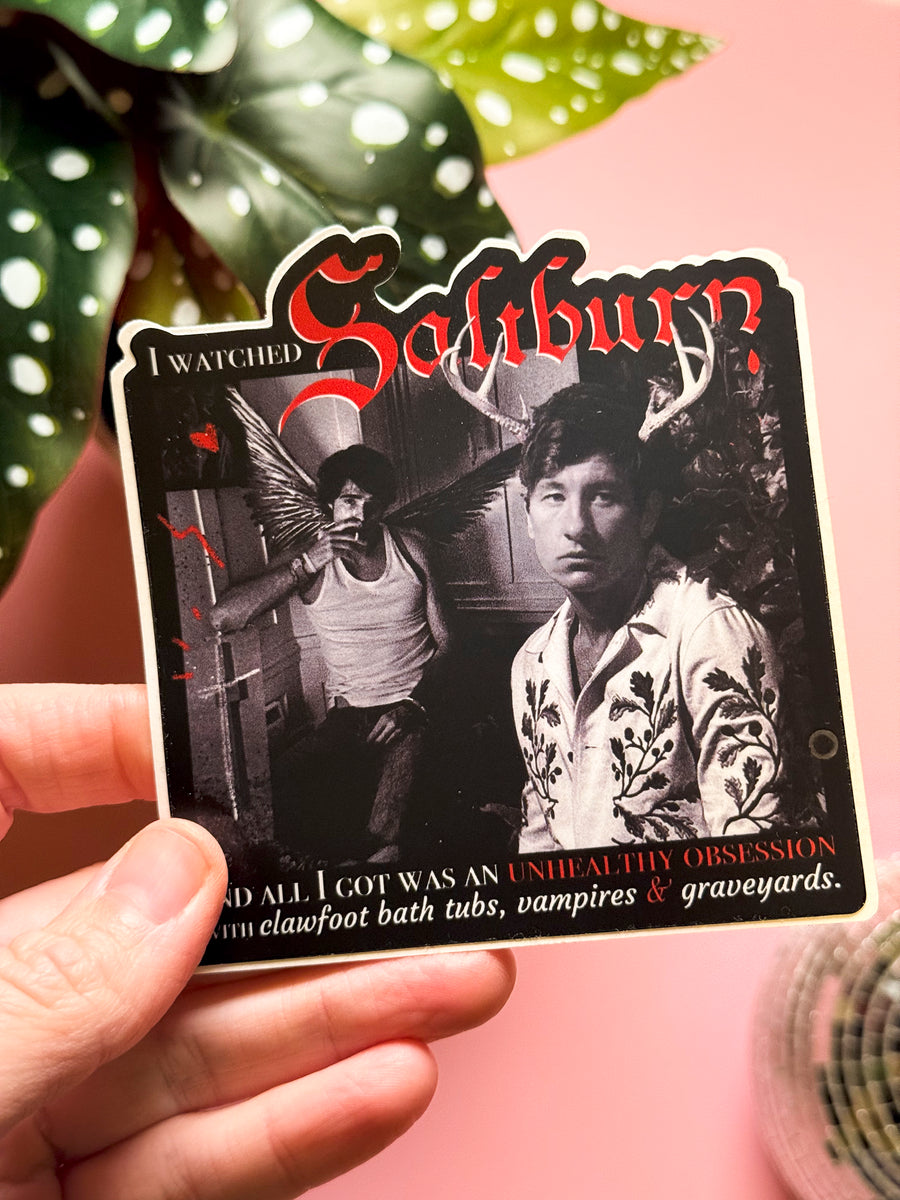 Saltburn Obsession sticker, Oversized 4x4 inch die cut Sticker (sticke ...