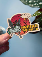 Pegasus Weird Mother high quality vinyl sticker, 2.5" x 3"