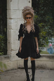 Black Selkie dress size xl, low cut lots of bows and ruffles (only tried on). Retails $369