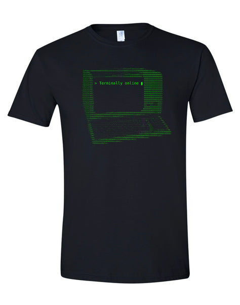 Terminally Online by Terminal Research on unisex t-shirt