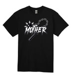 Weird Mother Morningstar flail on black unisex tshirt (hand printed by Nicole)