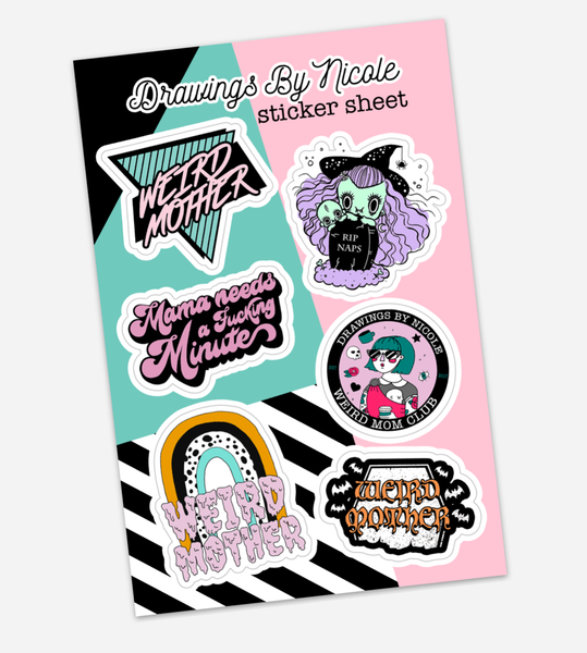 GLOSSY Vinyl Sticker Sheet Version 1, 4x6 inches