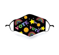 VOTE Rainbow and Stars Face Mask with one insert